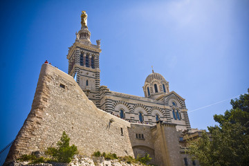 Notre Dame de la Garde in Marseilles in France