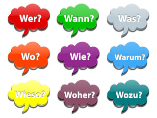 Sprechblasen Fragen