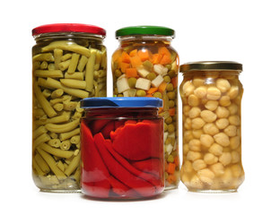 Vegetales envasados.