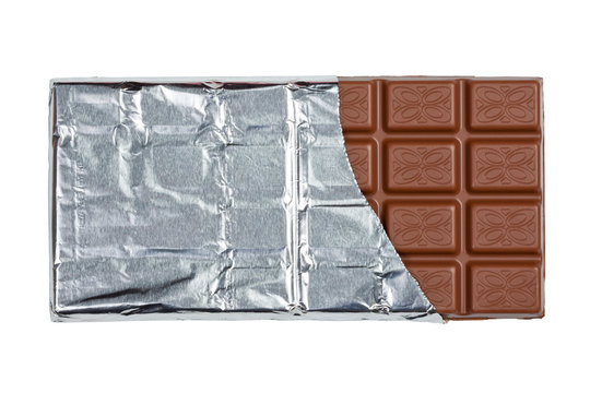 Tafel Schokolade mit Clipping Path