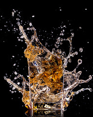 Close-up of glass with whisky