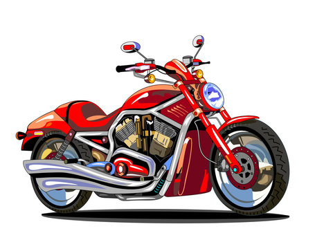realistic red motorcycle