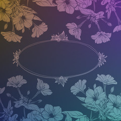 frame with hand drawn flowers