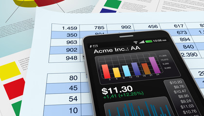 stock market and technology, concept