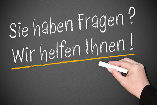 Wir helfen Ihnen !