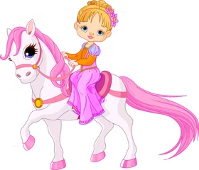Foto op Plexiglas Pony Dame te paard