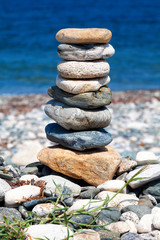 Stacked stones representing balance