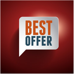 Best offer old retro vintage speech bubble
