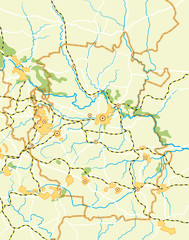 Obraz premium Vector Map of The Country