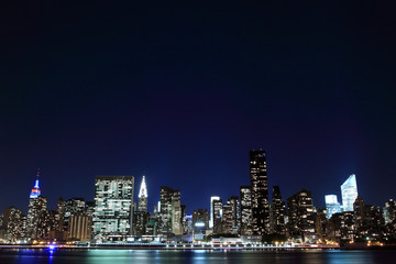 Obraz na płótnie Canvas Midtown Manhattan skyline at Night Lights, New York City