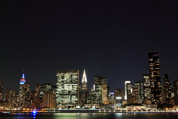 Obraz premium Midtown Manhattan skyline at Night Lights, New York City