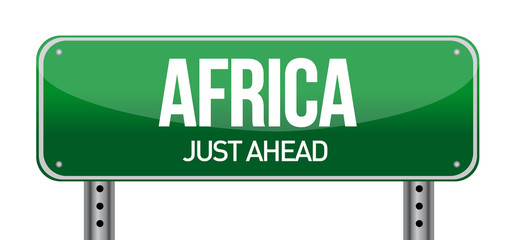 Africa traffic road sign