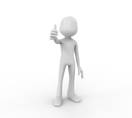 3D Human Showing with the Thumb Up