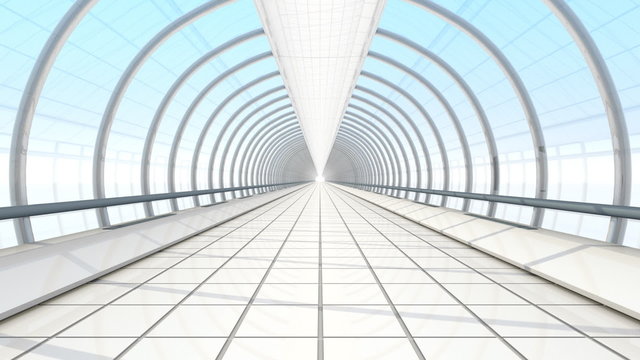 business blue corridor