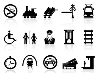 Train station and service icons