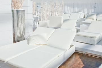 white wellness lounge