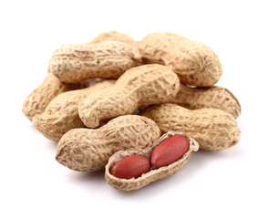 Heap of dried peanuts