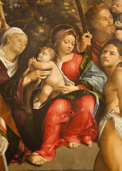 Verona - Holy Mary with child  in Basilica di San Zeno