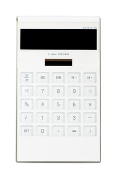 White calculator isolate on white