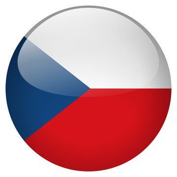 czech republic flag button