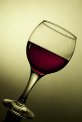 studio shot the wine glass on bg