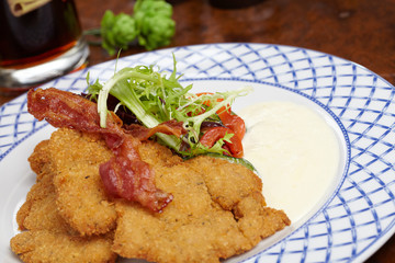 Schnitzel with salad