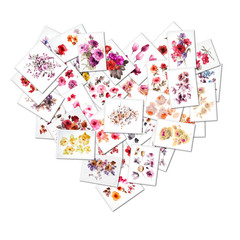 heart collage with flovers images