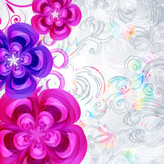 Abstract beautiful flower background cover template.