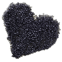 Back caviar heart