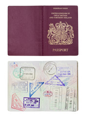 UK Passport inside and outside