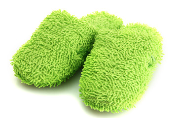 bright slippers, isolated on white