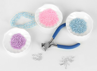 Set for needlework isolated on white