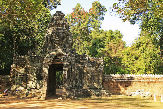 Entrance gate of Banteay Kdei temple, Angkor area, Cambodia