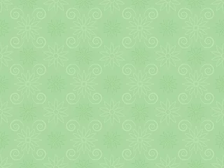 Wall murals Green green seamless pattern with flowers