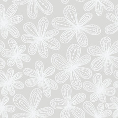 Fototapeta na wymiar Abstract seamless floral pattern with white flowers
