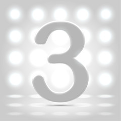 3 over lighted background