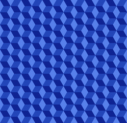 Fototapeta na wymiar Blue Cubes Pattern Background