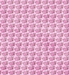 Pink Bunny Fabric Background