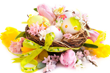 Easter Eggs in a nest