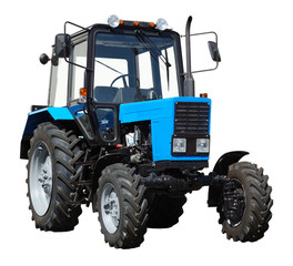 Obraz premium Blue tractor isolated