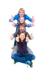 Teenager als Pyramide