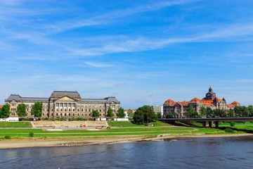 On the banks of river Elbe in Dresden