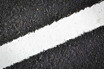 Fototapeta premium new white line on the road texture
