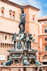 Fototapeta na wymiar Fontanna Neptuna na Piazza del Nettuno