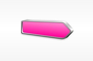 pink metal arrow button