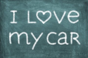 Fototapeta premium I love my car