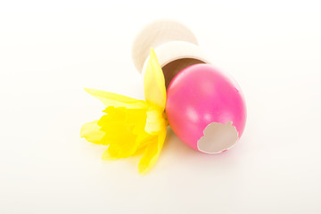 Easter egg in an egg cup