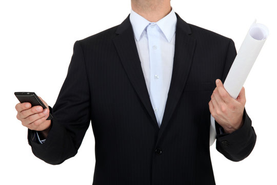 manager holding a paper