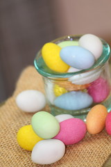 Fototapeta na wymiar Colorful mini - eggs