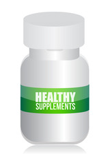 Obraz premium healthy medical supplement pills jar